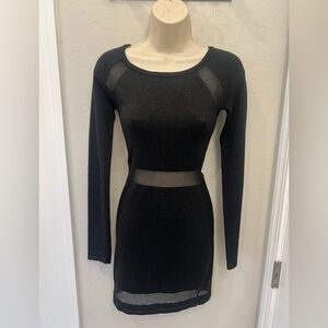Material Girl Black Long Sleeve Dress